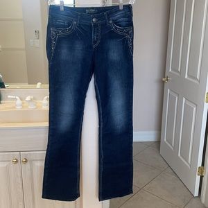 Silver Suki Flared Jeans size 30x35